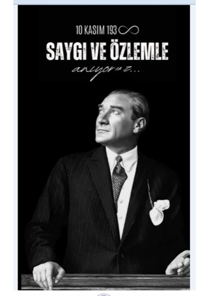 10 Kasım Atatürk'ü Anma, Saygı ve Özlemle Anıyoruz, Okul Etkinlik Kumaş Pano 150X200 fırsatları