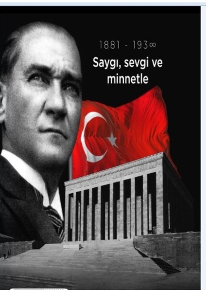 10 Kasım Atatürk'ü Anma, Saygı ve Özlemle Anıyoruz, Okul Etkinlik Kumaş Pano 150X200 indirimleri