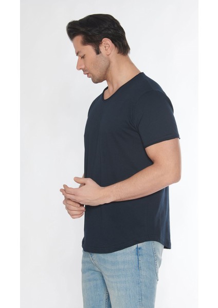 Erkek Geniş Yaka %100 Pamuk Salaş T-Shirt modelleri