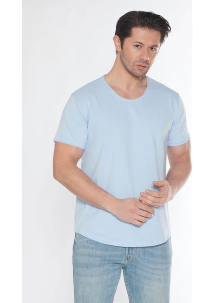 Erkek Geniş Yaka %100 Pamuk Salaş T-Shirt fiyatları