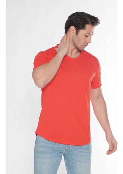 Erkek Geniş Yaka %100 Pamuk Salaş T-Shirt fiyatları