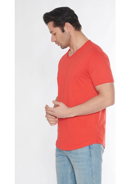 Erkek Geniş Yaka %100 Pamuk Salaş T-Shirt modelleri