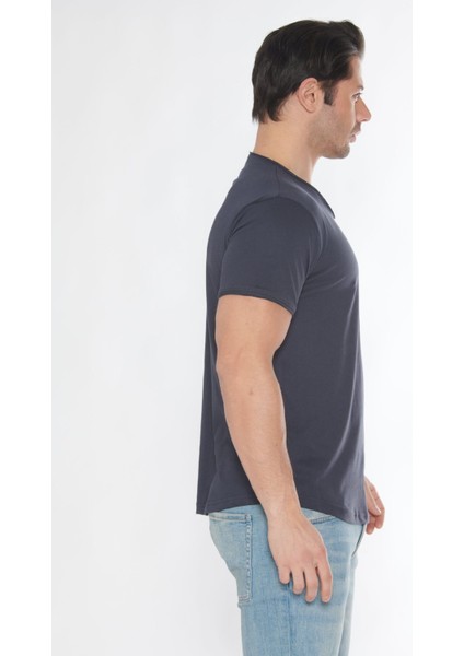 Erkek Geniş Yaka %100 Pamuk Salaş T-Shirt modelleri