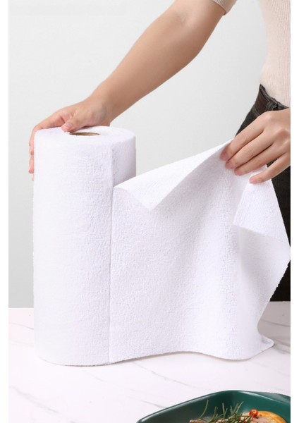 Çok Amaçlı Rulo Mikrofiber Temizlik Bezi 30x30 cm 60 Yapraklı Beyaz – Mavi(2x30’lu Paket) fırsatları