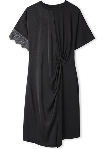 Dantel Garnili Kumaş Mix Elbise IW6250002133001 indirimleri