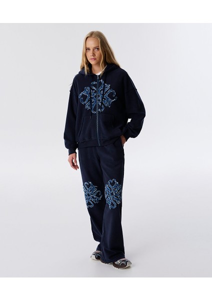 Denim Aplikeli Sweatshırt TW6250091028015 modelleri