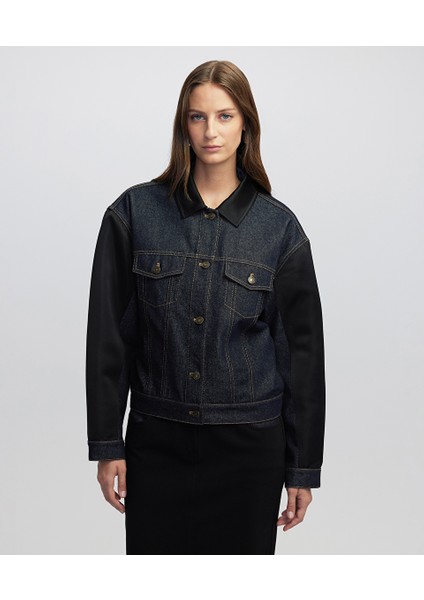 Saten Mix Denim Ceket IW6250005044629 fiyatları