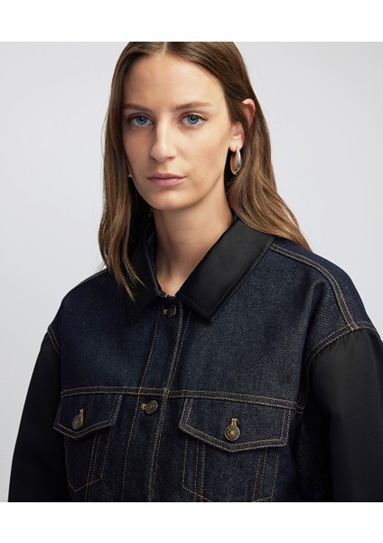 Saten Mix Denim Ceket IW6250005044629 fırsatları
