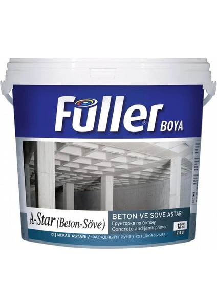Füller A-Star Brüt Beton Söve Astarı 12 kg Açık Mavi