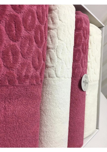 Nivemeshome Fuşya-Krem Mürdüm Cotton Hamam Seti modelleri