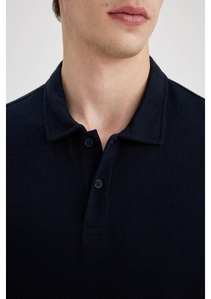 New Regular Fit Basic Düz Kısa Kollu Polo Tişört B4939AX24SP