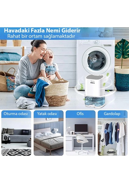 Ezere H2102 Dehumidifer 1000ML Banyo-Mutfak-Oda Nem Alma CIHAZI-(1903) - KA2177-6293 modelleri