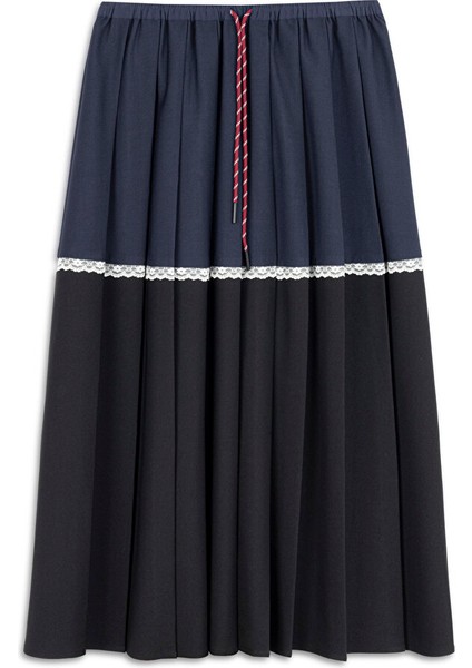 Kumaş Mıx Colorblock Etek TW6250004067015