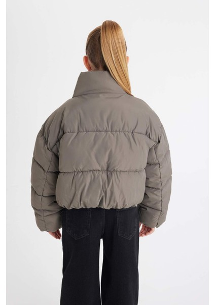 Kız Çocuk Su Geçirmez Fermuarlı Çıtçıtlı Cepli Mont C5387A824AU