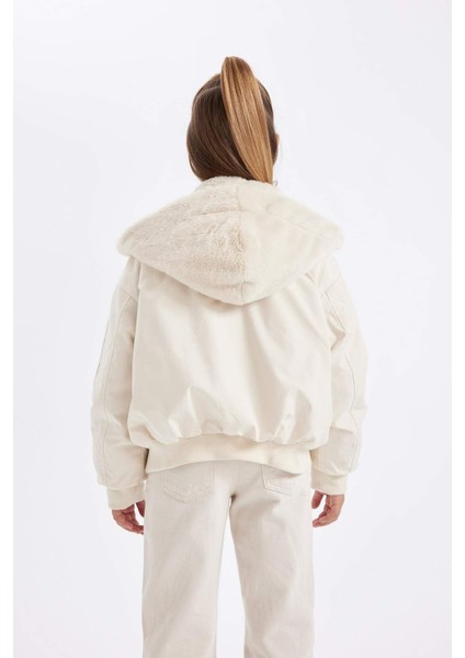 Kız Çocuk Çift Taraflı Kapüşonlu Mont C5339A824WN