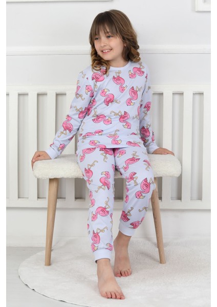 Cute Flamingo Desenli Kız Çocuk Pijama Takımı fiyatları