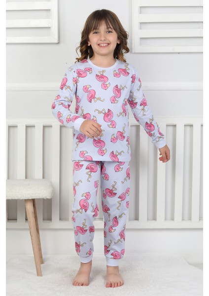 Cute Flamingo Desenli Kız Çocuk Pijama Takımı modelleri