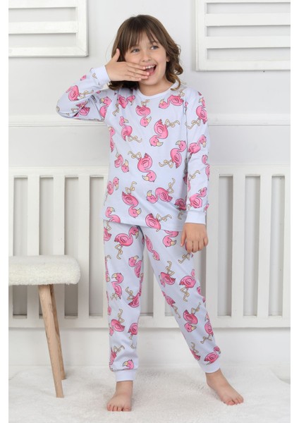 Cute Flamingo Desenli Kız Çocuk Pijama Takımı fırsatları
