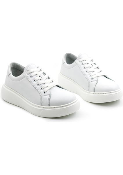 Luce Hakiki Deri Kadın Beyaz Casual Sneaker Ayakkabı modelleri