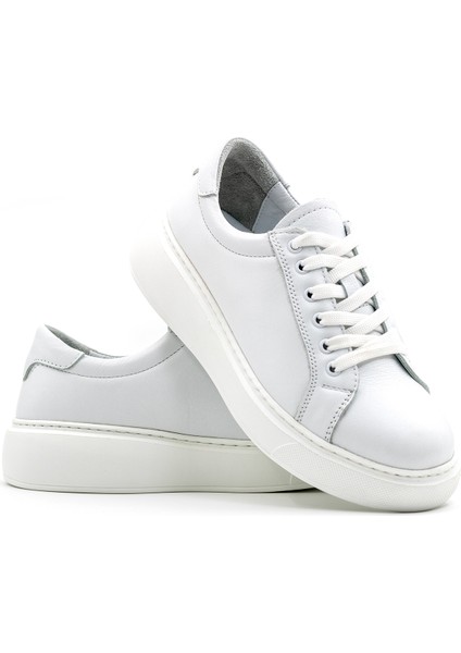 Luce Hakiki Deri Kadın Beyaz Casual Sneaker Ayakkabı fırsatları