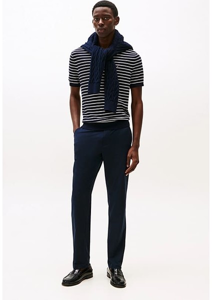 Erkek Regular Fit Düz Kesim Chino Pantolon - Lacivert fiyatları