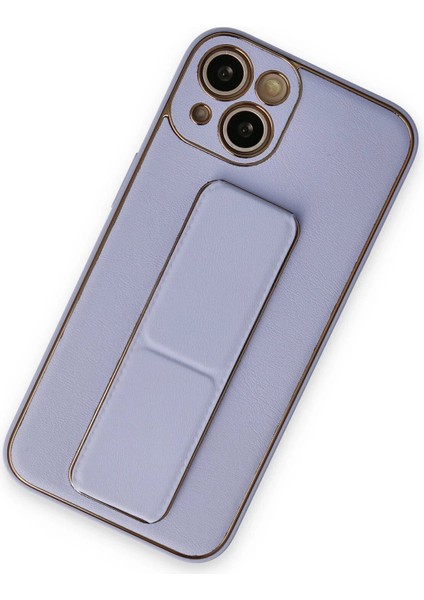 iPhone 14 Plus Kılıf Coco Deri Standlı Kapak - Lila - CPT106227-8405 fiyatları