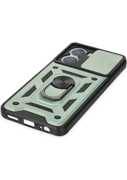 Vivo Y16 Kılıf Pars Lens Yüzüklü Silikon - Yeşil - CPT101284-9130 fırsatları