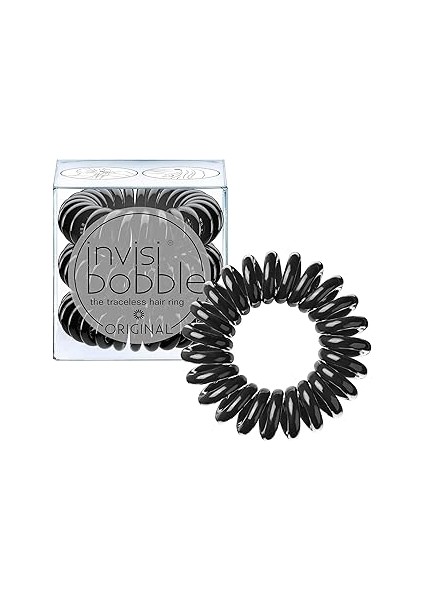 Invisibobble Orijinal True Black 3lü Saç Tokası