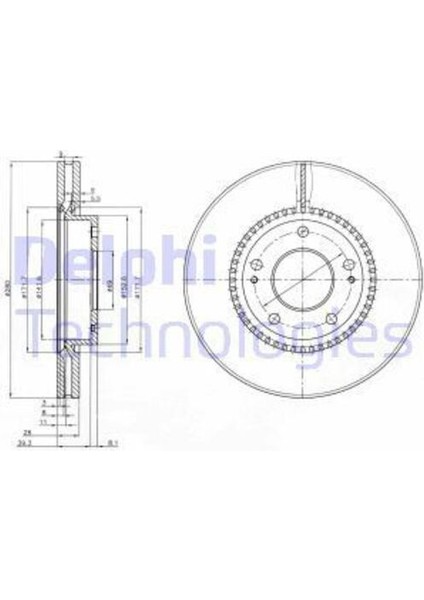 BG3861C Disk Ön 04- TUCSON-SONATA-HI.I30 "kaplamalı"