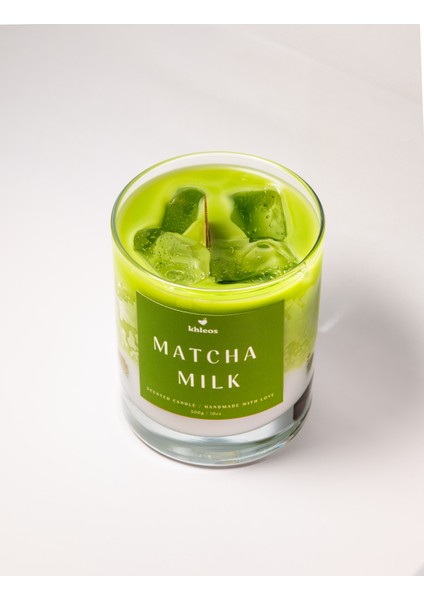 Matcha Milk Candle Vegan Içerikli Fresh Kokulu Jel & Soya Wax Mum 300GR fiyatları