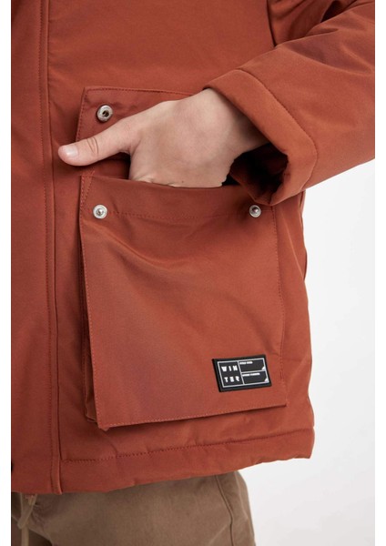 Erkek Çocuk Su Geçirmez Kapüşonlu Mont C5980A824WN