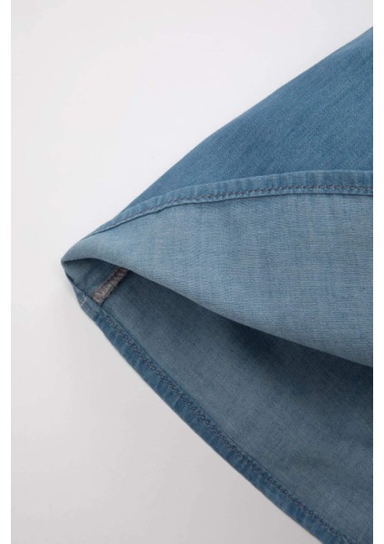Kız Bebek Kolsuz Jean Elbise C5969A524SM