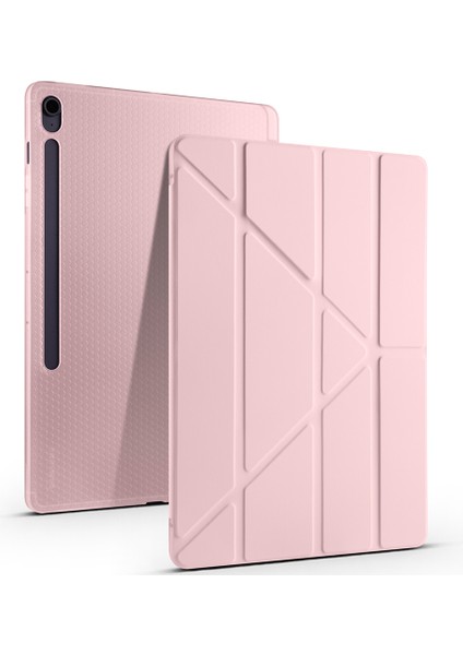 Galaxy Tab S10 Fe Plus SM-X620 Kılıf Tri Folding Kalem Bölmeli Standlı Kılıf Uyandırma Özellikli
