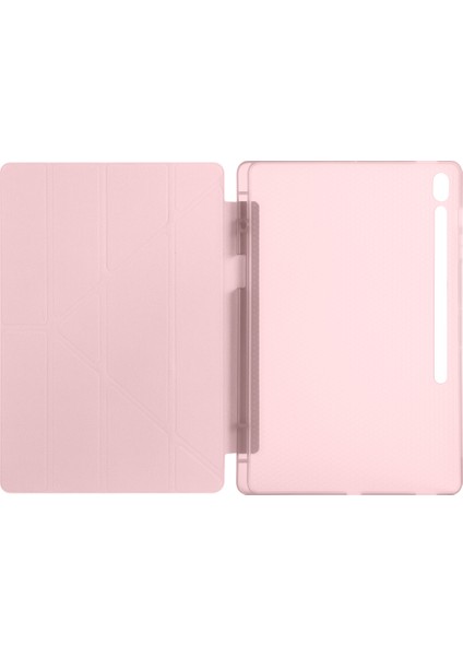 Galaxy Tab S10 Fe Plus SM-X620 Kılıf Tri Folding Kalem Bölmeli Standlı Kılıf Uyandırma Özellikli modelleri