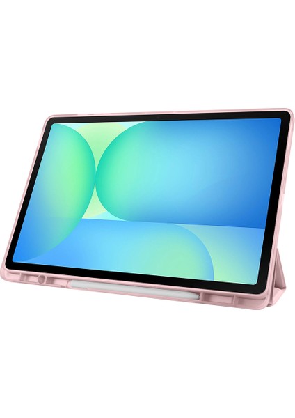 Galaxy Tab S10 Fe Plus SM-X620 Kılıf Tri Folding Kalem Bölmeli Standlı Kılıf Uyandırma Özellikli fırsatları