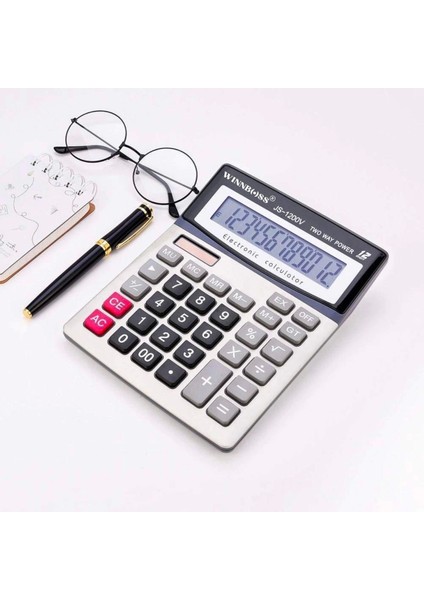 Bfs 12 Haneli Geniş LCD Ekran, Pilli Büyük Düğmeli Hesap Makinesi fiyatları