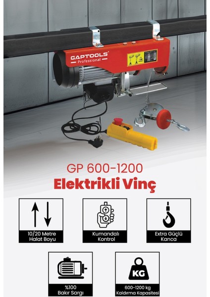 Elektrikli Vinç 600I1200KG GP600-1200