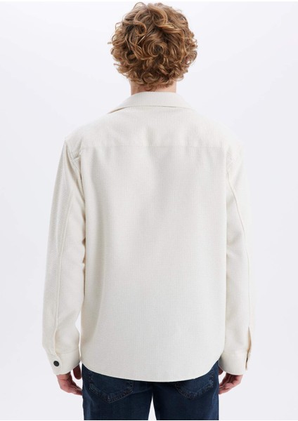 Relax Fit Düğmeli Cepli Uzun Kollu Gömlek A6872AX24AU