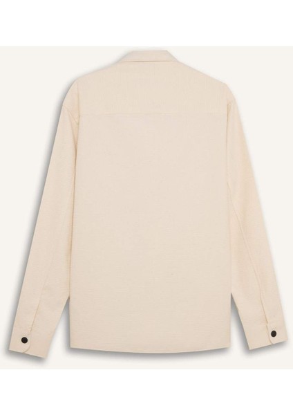 Relax Fit Düğmeli Cepli Uzun Kollu Gömlek A6872AX24AU