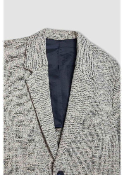 Modern Fit Yarım Astar Düğmeli Cepli Blazer Ceket C6000AX24SP