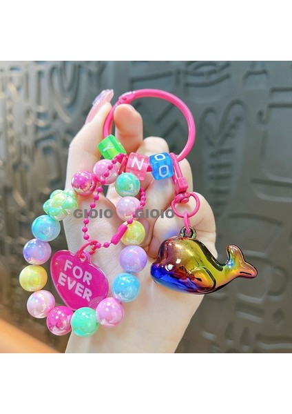 Yeni Maca Kek Ejderha Anahtarlık Sevimli Yaratıcı Zarif Sırt Çantası Aksesuarları Kız Arkadaş Küçük Hediye Anahtarlık (Yurt Dışından)