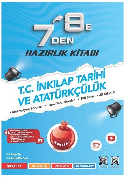 Nartest Yayınları 7 Den 8 E T.c. Inkılap Tarihi ve Atatürkçülük Hazırlık Kitabı