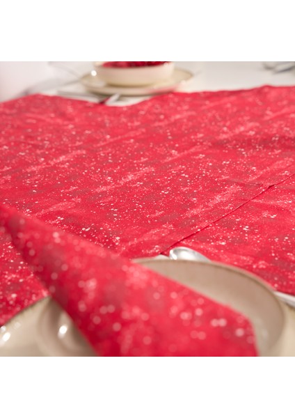 2 Parça Kırmızı Sofra Sunum Seti 1 Adet Üçgen Runner 50x150 cm - 1 Adet Dikdörtgen Runner 50x150 cm fiyatları