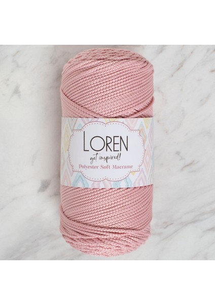 Polyester Soft Macrame Pembe El Örgü Ipi - LM042 - 34446