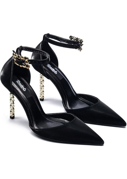 Yüksek Topuklu Taş Işlemeli Şık Tokalı Abiye Ayakkabı 425