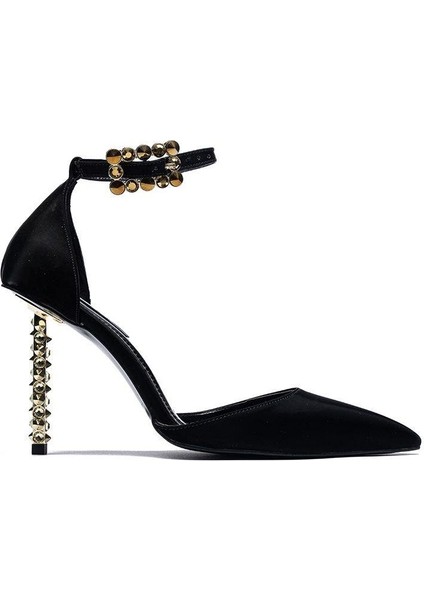 Yüksek Topuklu Taş Işlemeli Şık Tokalı Abiye Ayakkabı 425 fiyatları