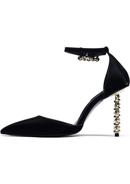 Yüksek Topuklu Taş Işlemeli Şık Tokalı Abiye Ayakkabı 425 modelleri