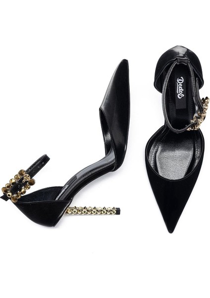 Yüksek Topuklu Taş Işlemeli Şık Tokalı Abiye Ayakkabı 425 fırsatları
