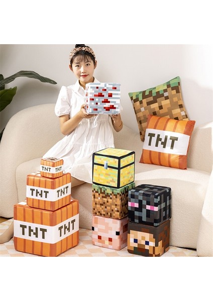 Minecraft Küp Bebek Yastık Oyunu Çevreleyen Sünger Kutu Peluş Oyuncak (Yurt Dışından) fiyatları