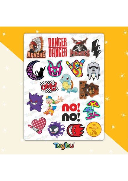 Karışık Figürler Sticker Seti, Karma Sticker Seti, 50 Adet Figür Etiket fiyatları